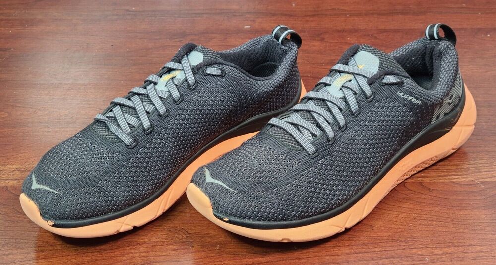 Hoka One One Hupana 2 Women's 8.5 Running Shoes Black, Neon Peach
